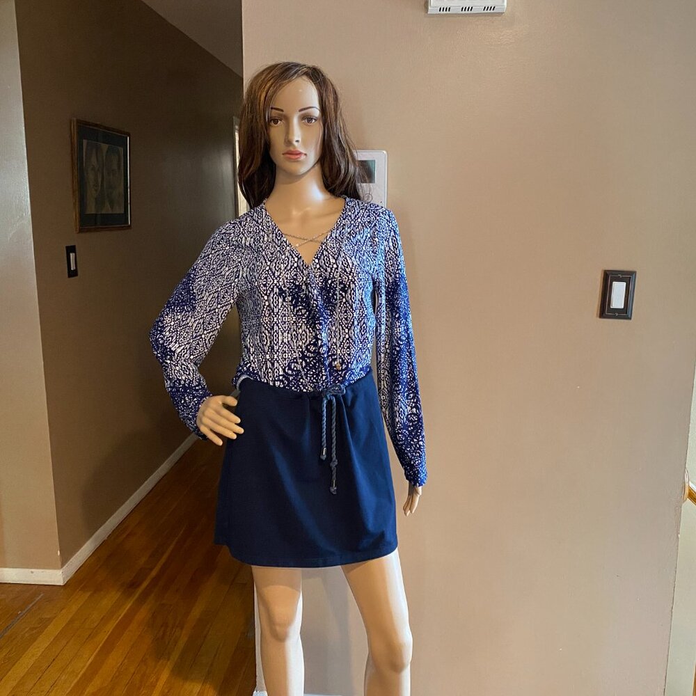 Lauren Ralph Lauren Navy Skirt Swimsuit Bikini Cover Up Size M